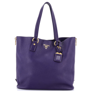 Prada Side Zip Shopper Tote Vitello
