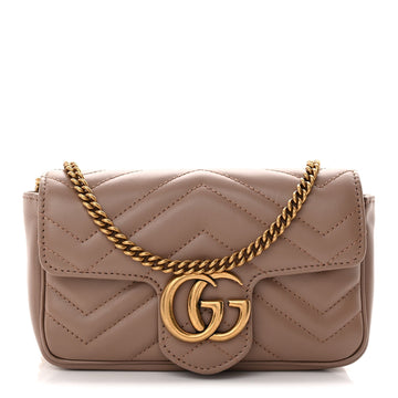 Gucci Calfskin Matelasse Super Mini Gg