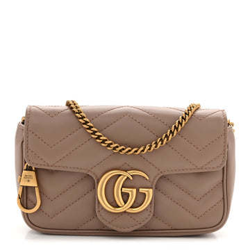 Gucci Calfskin Matelasse Super Mini Gg