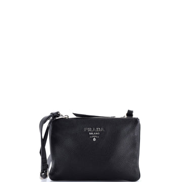 Prada Double Zip Crossbody Bag Vitello