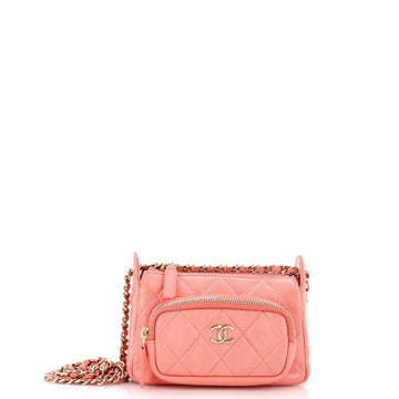 Chanel Cc Front Pocket Zip Clutch With