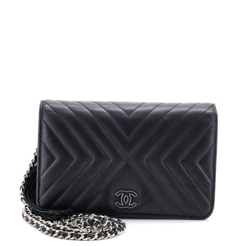 Chanel Tassel Wallet On Chain Chevron