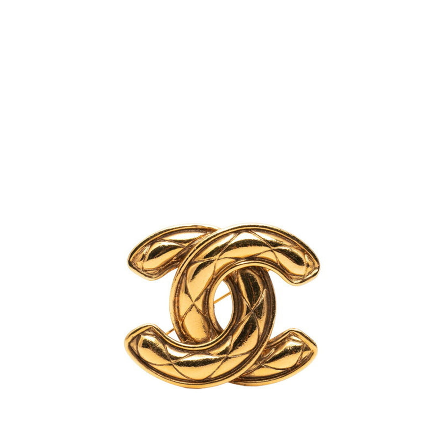 Chanel Cc Logo Brooch Metal