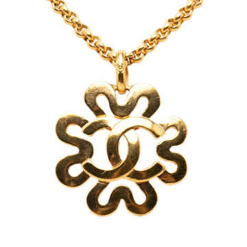 Chanel Cc Logo Chain Clover Pendant