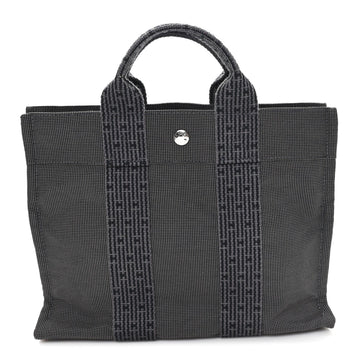 Hermes Canvas Herline Pm Tote Grey