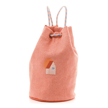 Hermes Les Cabanes Duffle Bag Orange Feu
