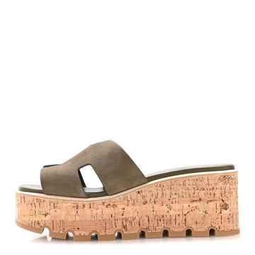 Hermes Suede Goatskin Cork Eze 30