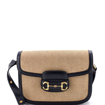 Gucci Horsebit Shoulder Bag Canvas And