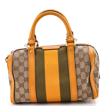 Gucci Vintage Web Boston Bag Gg Canvas