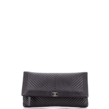 Chanel Boy Beauty Cc Clutch Chevron