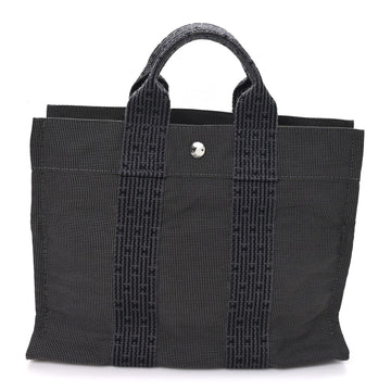 Hermes Canvas Herline Pm Tote Grey