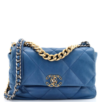 Chanel 19 Flap Bag Quilted Leather Large