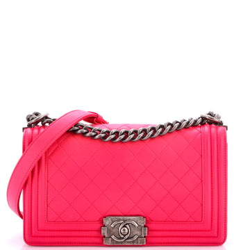 Chanel Boy Flap Bag Quilted Lambskin Old