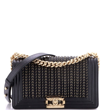 Chanel Boy Flap Bag Braided Woven