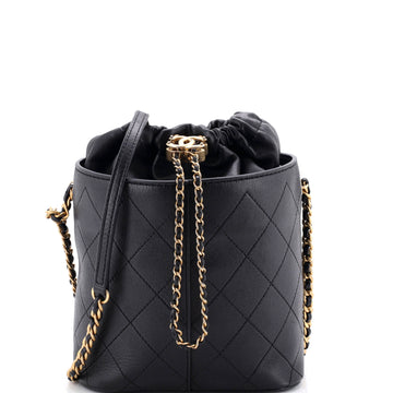 Chanel Cc Drawstring Bucket Crossbody