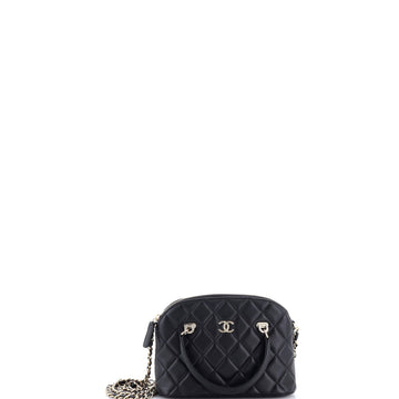 Chanel Cc Dome Zip Shopping Bag Quilt