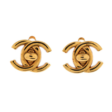 Chanel Cc Turnlock Clip-On Earrings