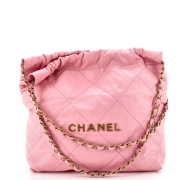 Chanel 22 Chain Hobo Quilted Calfskin