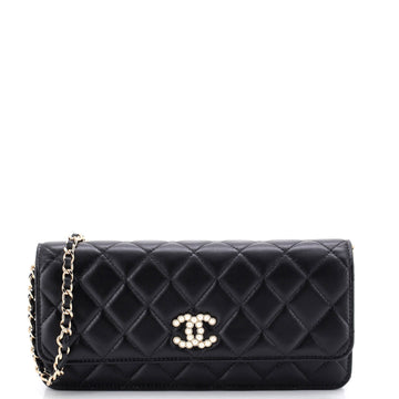 Chanel Pearl Cc Chain Flap Bag Quilted