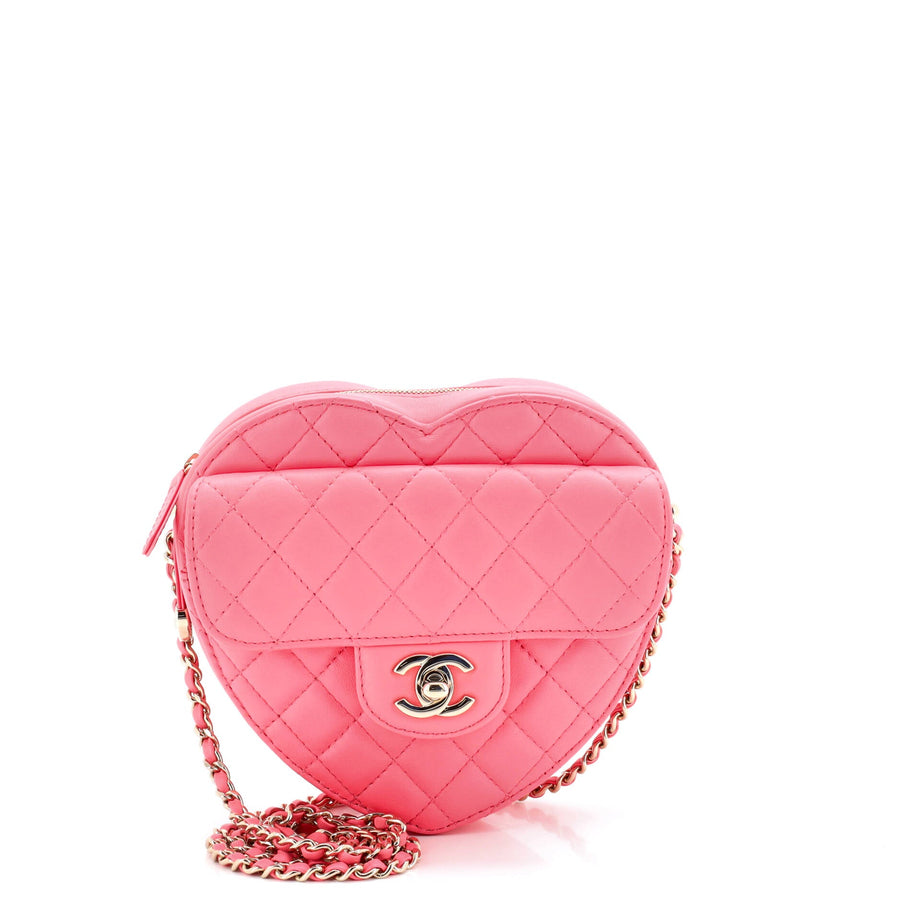 Chanel Cc In Love Heart Bag Quilted