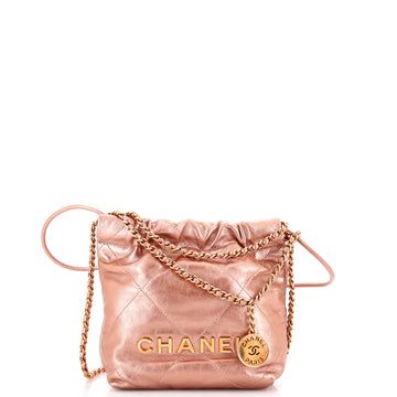 Chanel 22 Chain Hobo Quilted Calfskin