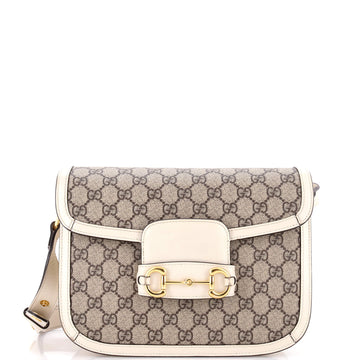 Gucci Horsebit Shoulder Bag Gg Coated