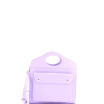 Burberry Logo Pocket Tote Leather Mini