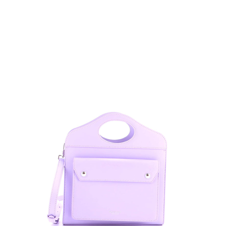 Burberry Logo Pocket Tote Leather Mini