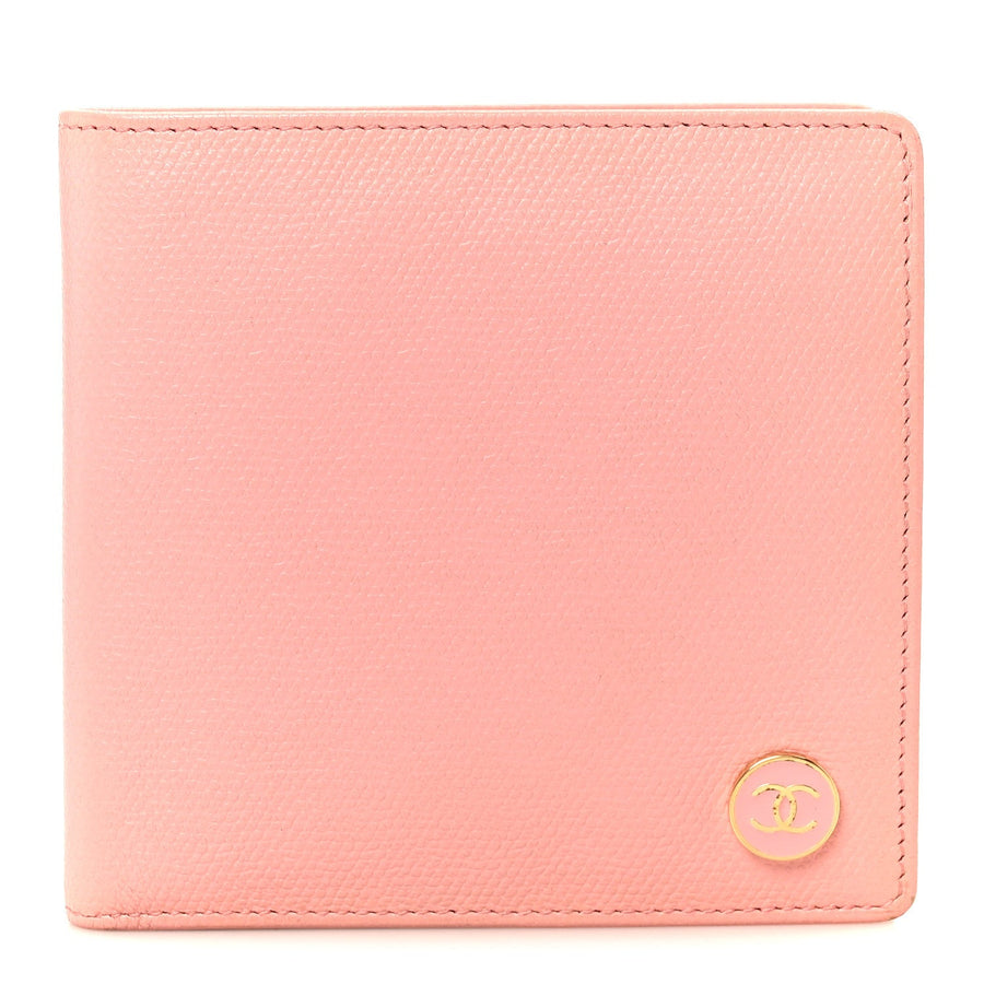 Chanel Caviar Cc Button Bi-Fold Wallet
