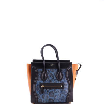 Celine Luggage Bag Python And Leather