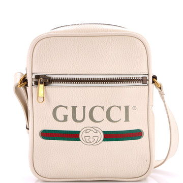 Gucci Logo Zip Messenger Bag Printed
