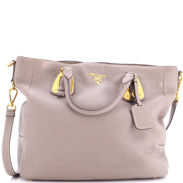 Prada Side Zip Convertible Tote Vitello