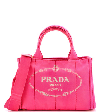 Prada Canapa Convertible Tote Canvas