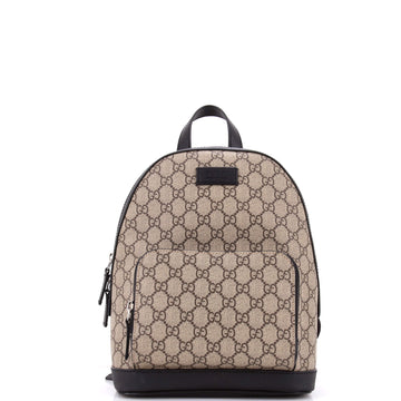 Gucci Zip Pocket Backpack Gg Coated