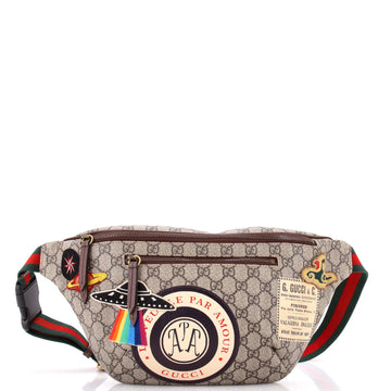 Gucci Courrier Zip Belt Bag Gg Coated
