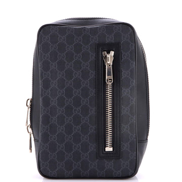 Gucci Soft Zip Sling Bag Gg Coated