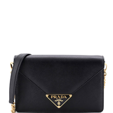 Prada Triangle Logo Plaque Envelope
