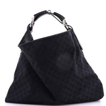 Gucci Horsebit Hobo Gg Canvas Large