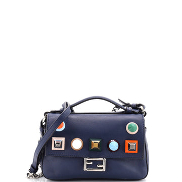 Fendi Double Baguette Studded Leather