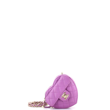 Chanel Cc In Love Heart Clutch With