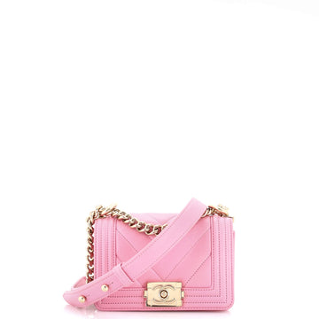 Chanel Boy Flap Bag Chevron Lambskin