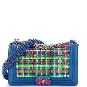 Chanel Boy Flap Bag Woven Pvc With