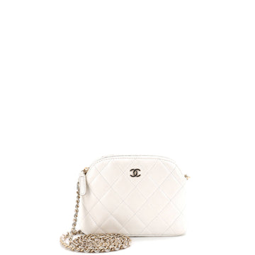 Chanel Cc Dome Zip Clutch With Chain