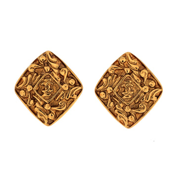 Chanel Vintage Cc Diamond Clip-On