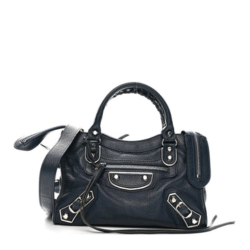 Balenciaga Chevre Silver Metallic Edge