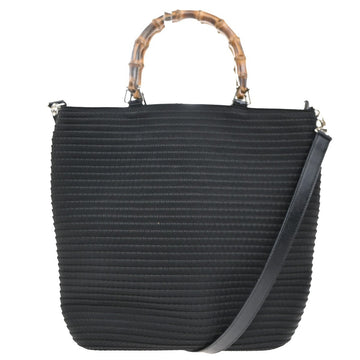 Gucci Logo Bamboo 2Way Shoulder Hand Bag