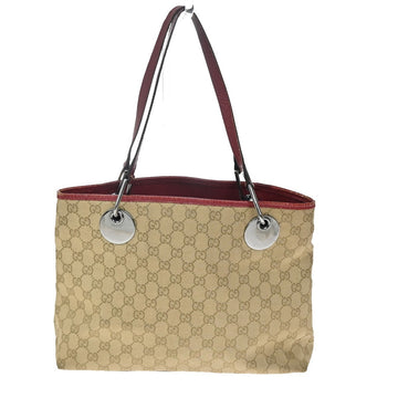 Gucci Gg Canvas Shoulder Bag Leathern
