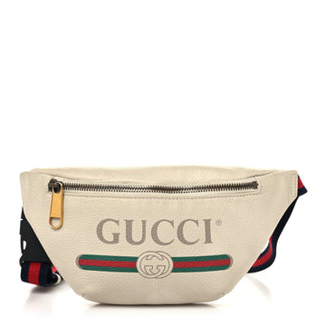 Gucci Grained Calfskin Small Logo Belt
