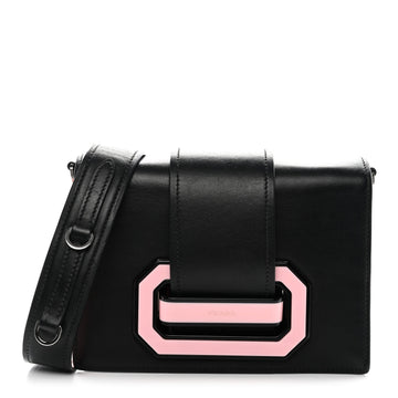 Prada City Calf Plex Ribbon Bag Black