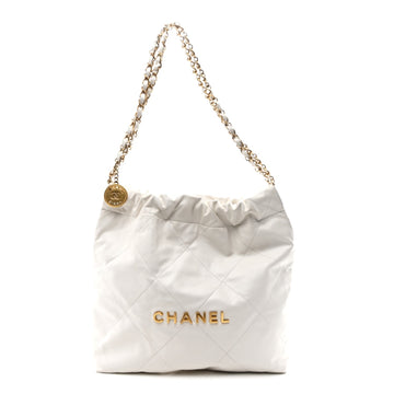 Shiny Calfskin Quilted Small Chanel 22